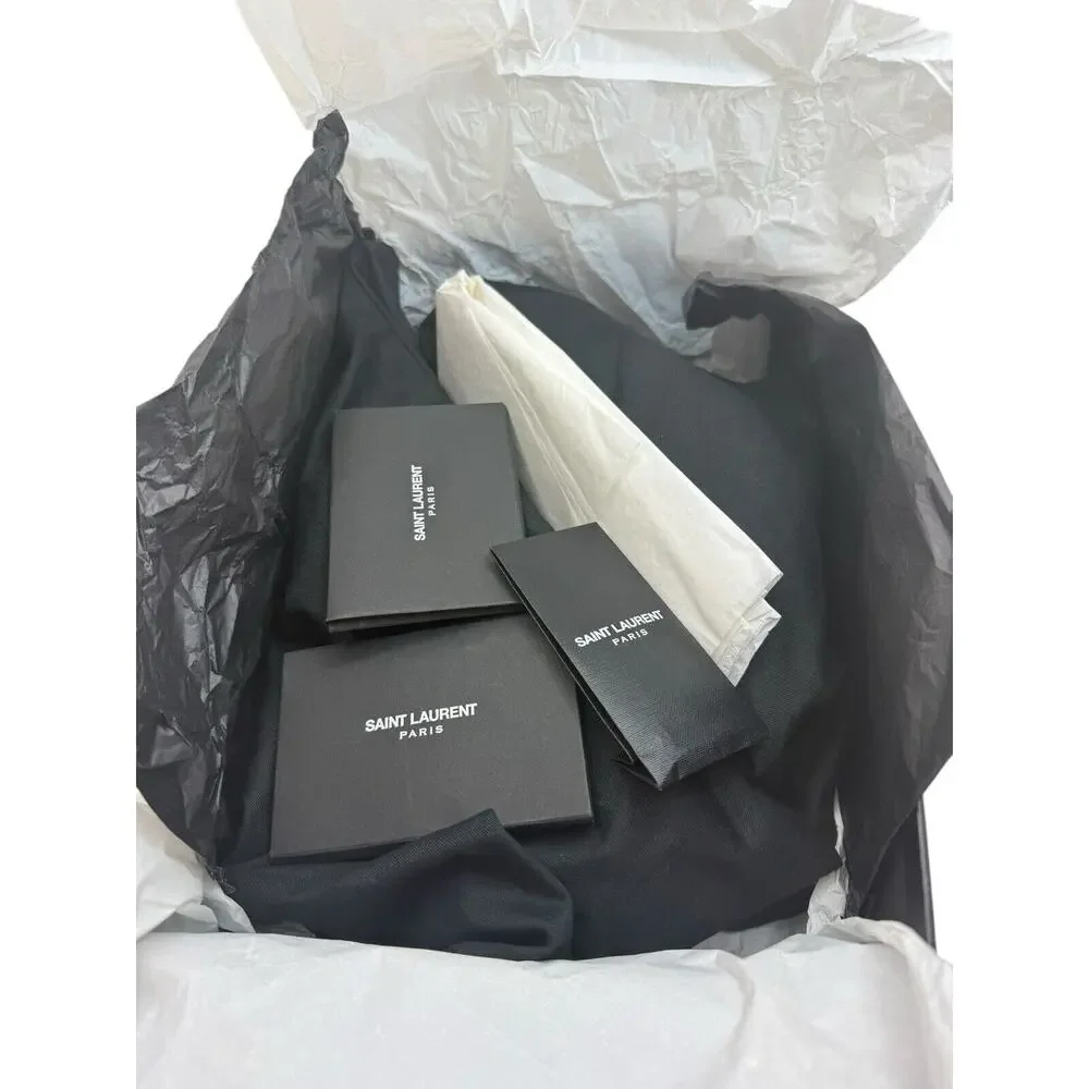 Saint Laurent Cream Patent Pointed-Toe Stiletto Pumps - Picture 15 of 16